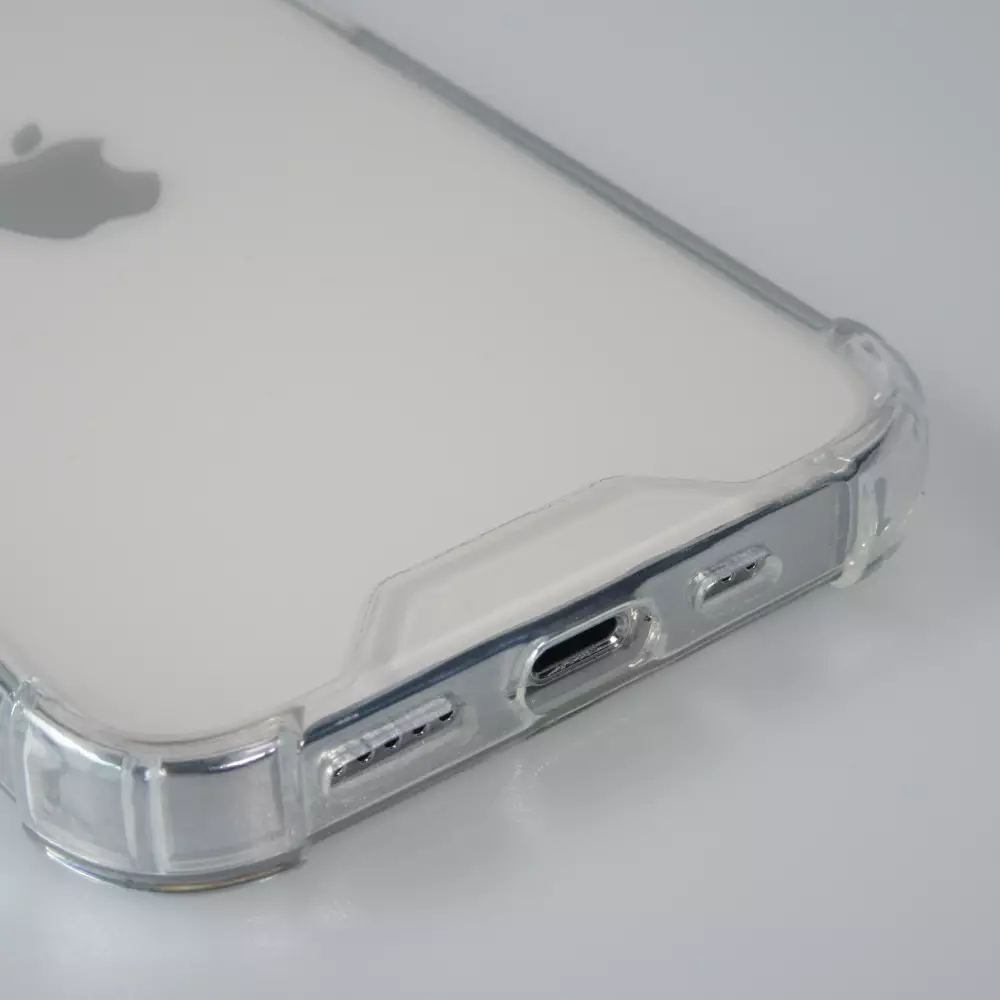 Coque iPhone 14 - Bumper Glass Hybrid TPU silicone anti-choc - Transparent