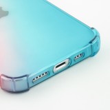 iPhone 15 Case Hülle - Gummi Bumper Rainbow mit extra Schutz für Ecken Antischock - rosa blau