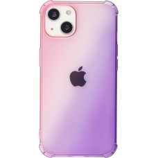 iPhone 16e Case Hülle - Gummi Bumper Rainbow mit extra Schutz für Ecken Antischock - rosa - Violett