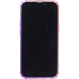 iPhone 16e Case Hülle - Gummi Bumper Rainbow mit extra Schutz für Ecken Antischock - rosa - Violett