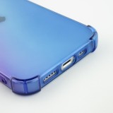 iPhone 15 Plus Case Hülle - Gummi Bumper Rainbow mit extra Schutz für Ecken Antischock - violett blau