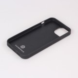 iPhone 15 Case Hülle - Carbomile Alcantara und Carbon mit roten Nähten (MagSafe kompatibel)