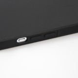 iPhone 15 Case Hülle - Carbomile Alcantara und Carbon mit roten Nähten (MagSafe kompatibel)