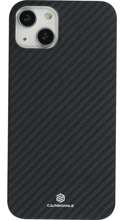 iPhone 16 Case Hülle - Carbomile Schutzcase aus echtem Aramid Carbonfaser - Schwarz