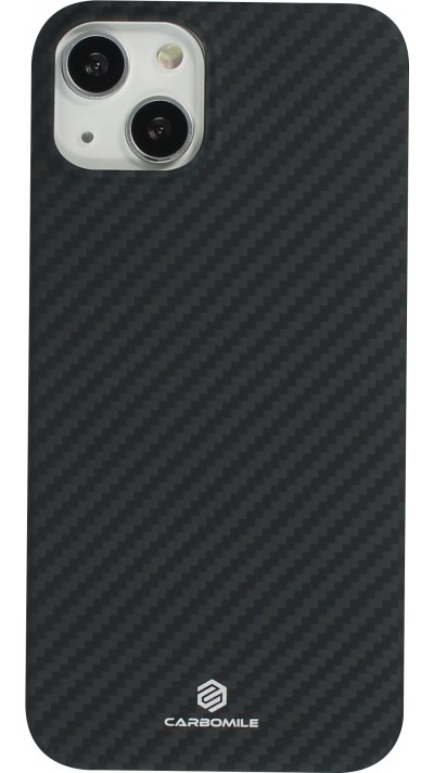 iPhone 14 Plus Case Hülle - Carbomile Schutzcase aus echtem Aramid Carbonfaser - Schwarz