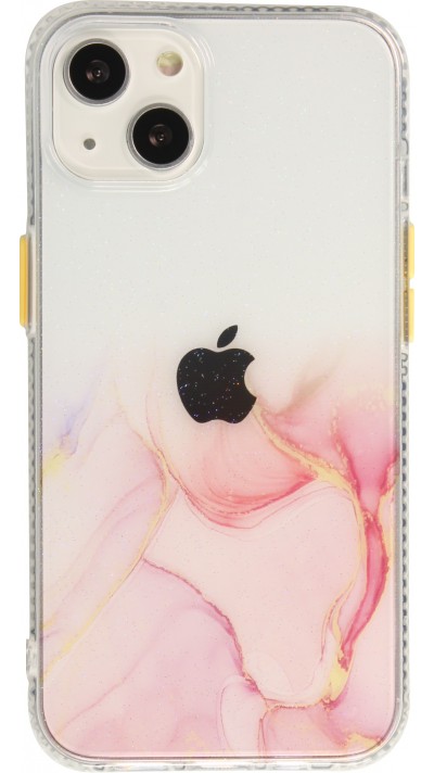 iPhone 13 Case Hülle - Clear Bumper Gradient Farbe - Rosa