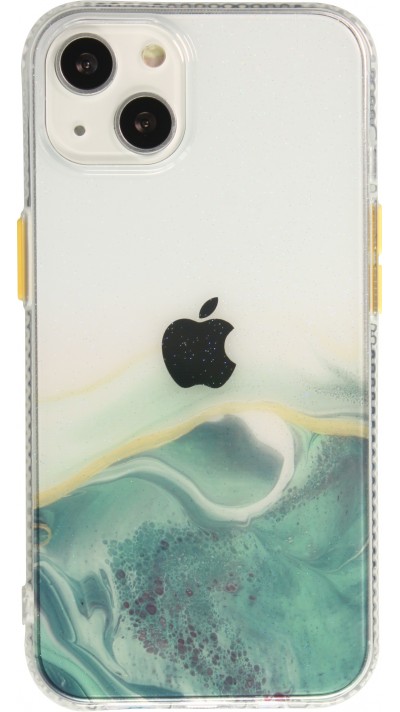 Hülle iPhone 13 mini - Clear Bumper Gradient Farbe grün