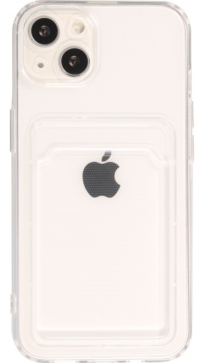 iPhone 13 Case Hülle - Gummi mit Kartenhalter - Transparent