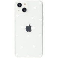 Hülle iPhone 13 mini - Gummi kleines Herz - Weiss