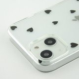 Hülle iPhone 14 - Gummi kleines Herz - Schwarz