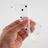 Hülle iPhone 14 - Gummi kleines Herz - Schwarz