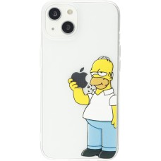 iPhone 15 Plus Case Hülle - Gummi cartoon Homer Simpson