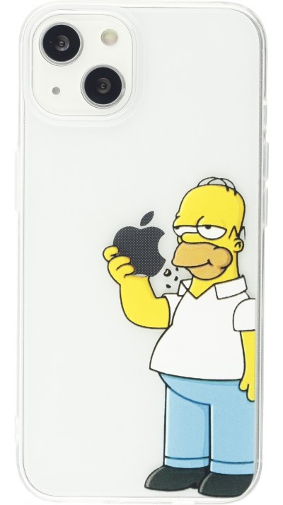 iPhone 14 Case Hülle - Gummi cartoon Homer Simpson