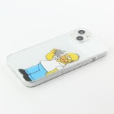 iPhone 15 Plus Case Hülle - Gummi cartoon Homer Simpson