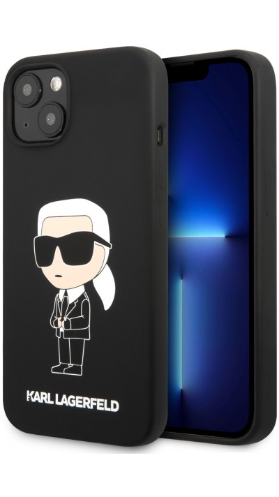 iPhone 13 Case Hülle - Karl Lagerfeld schik silikon Soft-Touch - Schwarz
