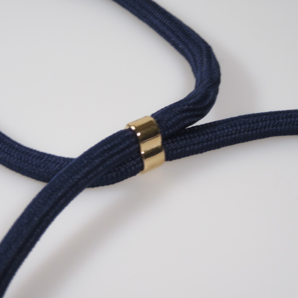 iPhone 14 Pro Case Hülle - Bio Eco-Friendly Vegan mit Handykette Necklace blau