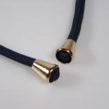 iPhone 14 Pro Case Hülle - Bio Eco-Friendly Vegan mit Handykette Necklace blau