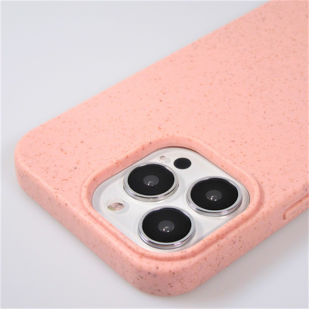 iPhone 16 Pro Case Hülle - Bio Eco-Friendly Vegan mit Handykette Necklace - Rosa