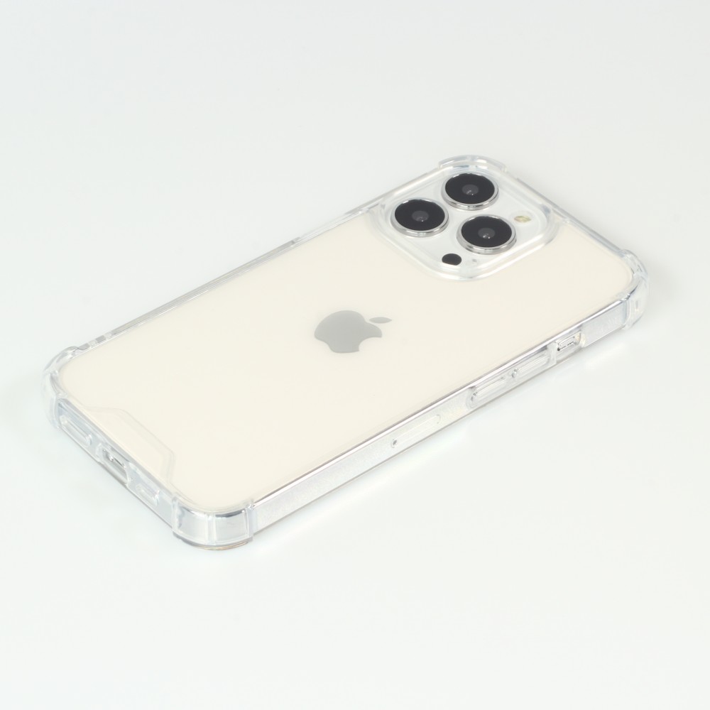 iPhone 13 Pro Max Case Hülle - Bumper Glass TPU Anti-Schock mit Acryl - Transparent