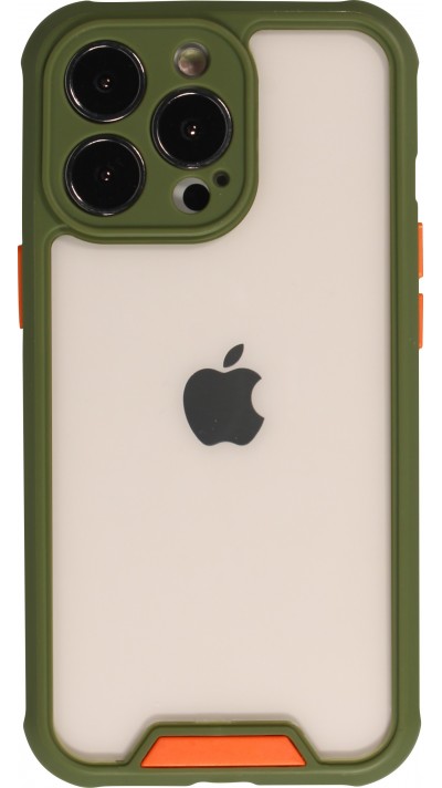 iPhone 13 Pro Case Hülle - Dual Tone Bumper Mat Glass - Khaki