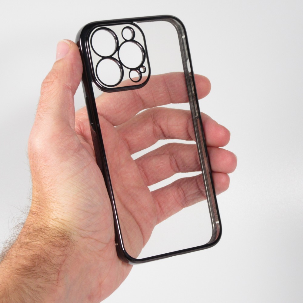 Hülle iPhone 14 Pro Max - Electroplate - Schwarz