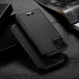 Coque iPhone 13 - Fierre Shann étui en cuir synthétique - Noir