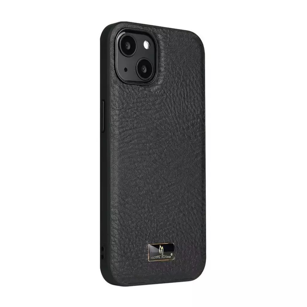 Coque iPhone 13 Pro Max - Fierre Shann étui en cuir synthétique - Noir