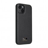 Coque iPhone 13 - Fierre Shann étui en cuir synthétique - Noir