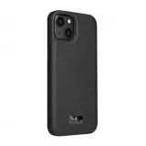 Coque iPhone 13 Pro Max - Fierre Shann étui en cuir synthétique - Noir