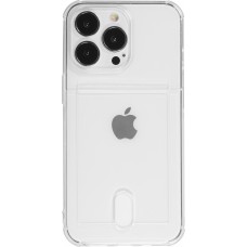 Hülle iPhone 15 Pro Max - Gummi Bumper Kartenhalter - Transparent