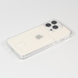 Hülle iPhone 15 Pro Max - Gummi Bumper Kartenhalter - Transparent