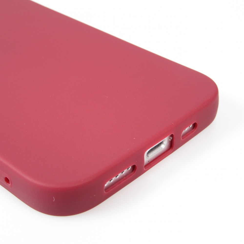 Hülle iPhone 16e - Gummi Herz - Rot