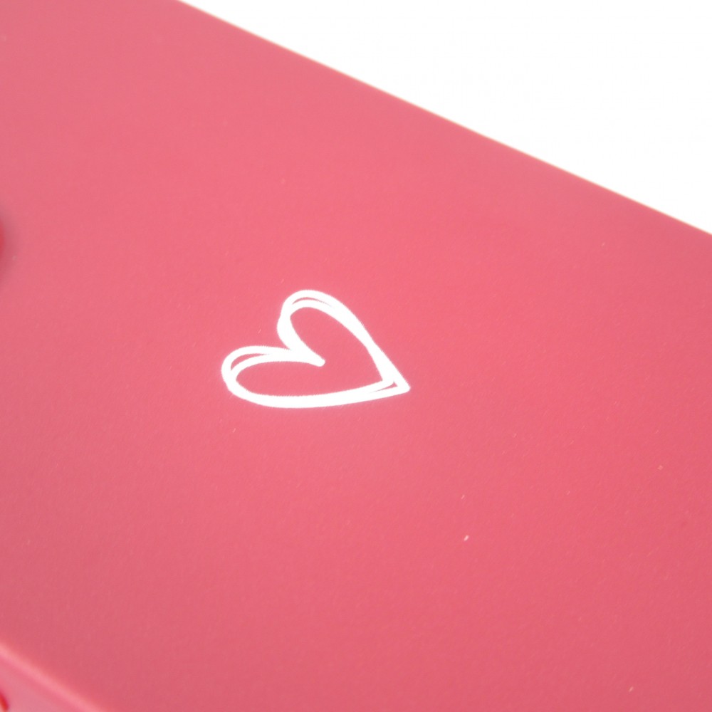 Hülle iPhone 16e - Gummi Herz - Rot