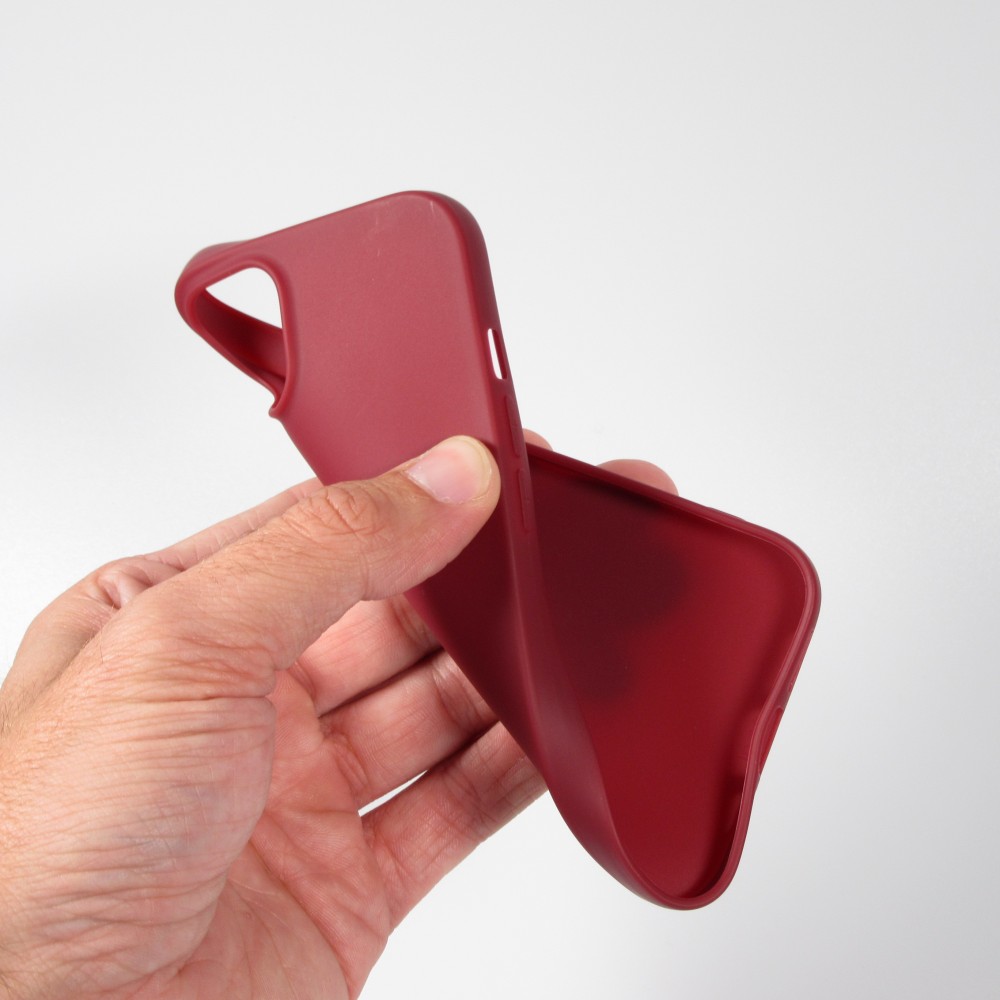 Hülle iPhone 16e - Gummi Herz - Rot