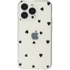 iPhone 16e Case Hülle - Gummi kleines Herz - Schwarz