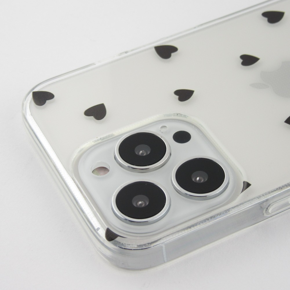 iPhone 16e Case Hülle - Gummi kleines Herz - Schwarz