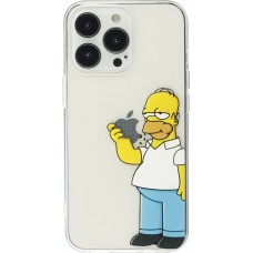 iPhone 15 Pro Case Hülle - Gummi cartoon Homer Simpson