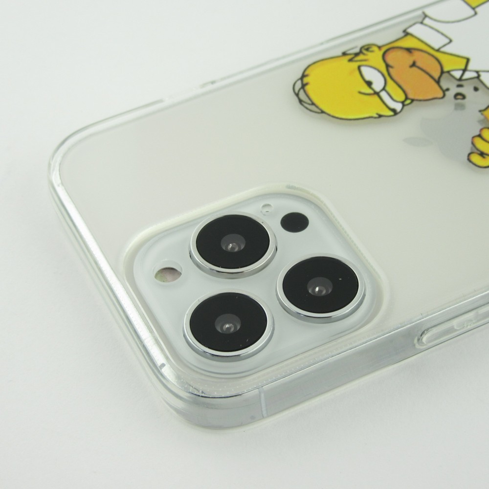iPhone 15 Pro Case Hülle - Gummi cartoon Homer Simpson