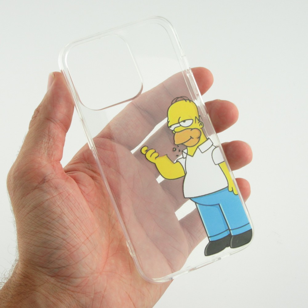 iPhone 15 Pro Case Hülle - Gummi cartoon Homer Simpson