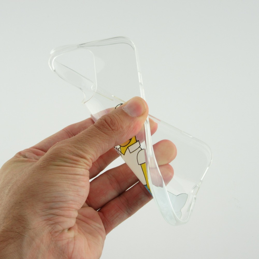 iPhone 15 Pro Case Hülle - Gummi cartoon Homer Simpson