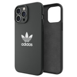 iPhone 13 Pro Max Case Hülle - Adidas Silikon Soft-Touch mit weißem Logoaufdruck - Schwarz