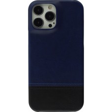 iPhone 13 Pro Max Case Hülle - Doppelleder blau - Schwarz
