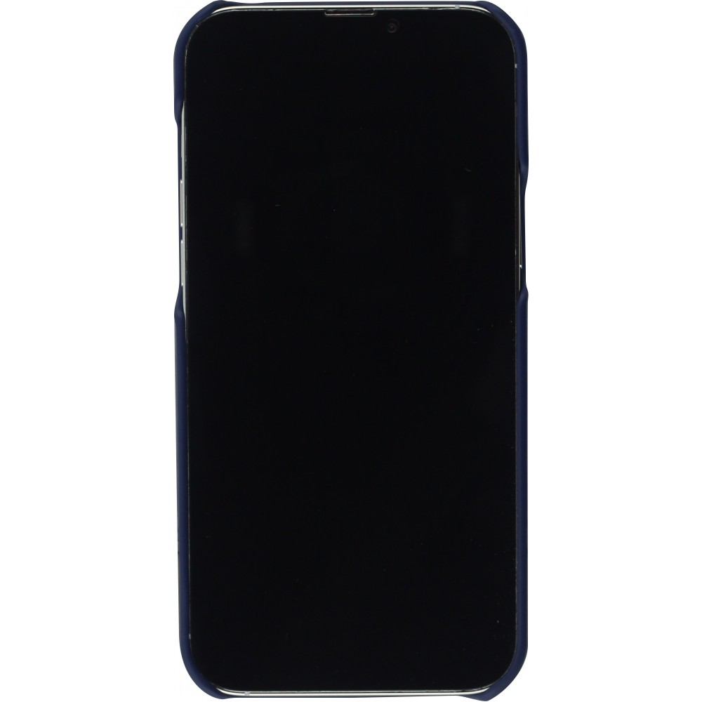 iPhone 13 Pro Max Case Hülle - Doppelleder blau - Schwarz