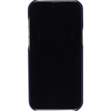 iPhone 13 Pro Max Case Hülle - Doppelleder blau - Schwarz