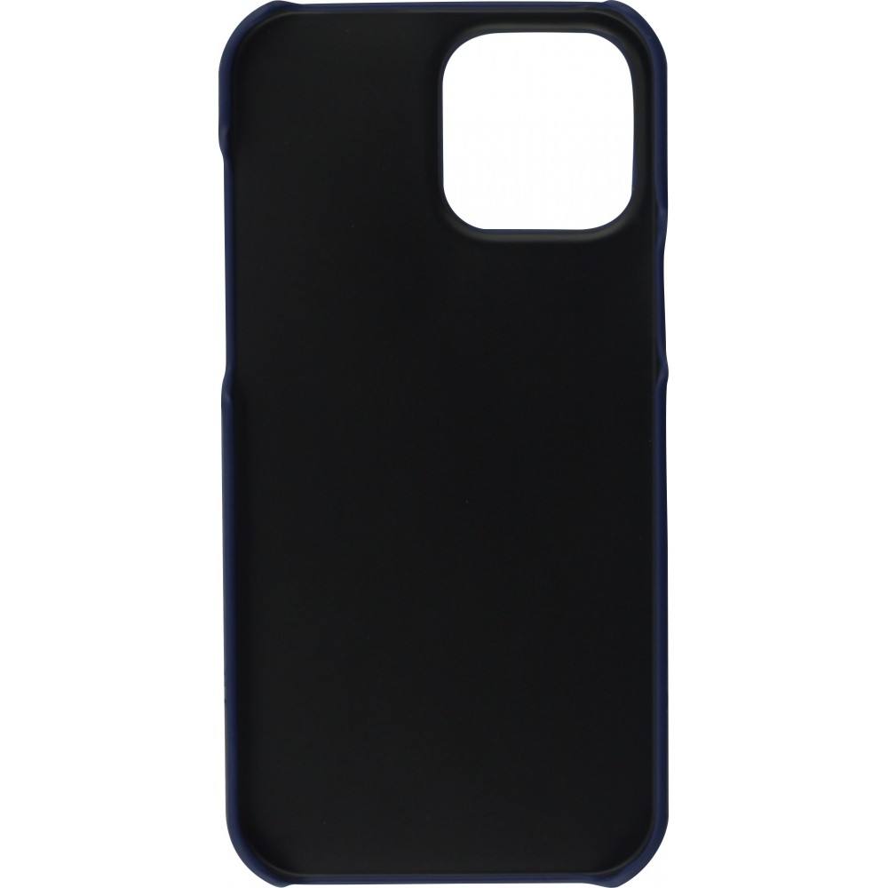 iPhone 13 Pro Max Case Hülle - Doppelleder blau - Schwarz
