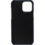 iPhone 13 Pro Max Case Hülle - Doppelleder blau - Schwarz