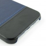 iPhone 13 Pro Max Case Hülle - Doppelleder blau - Schwarz