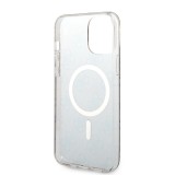 iPhone 15 Pro Max Case Hülle - Guess Monogramm lackiert mit goldenem MagSafe - Braun