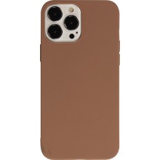 iPhone 15 Pro Max Case Hülle - Silikon Mat - Braun