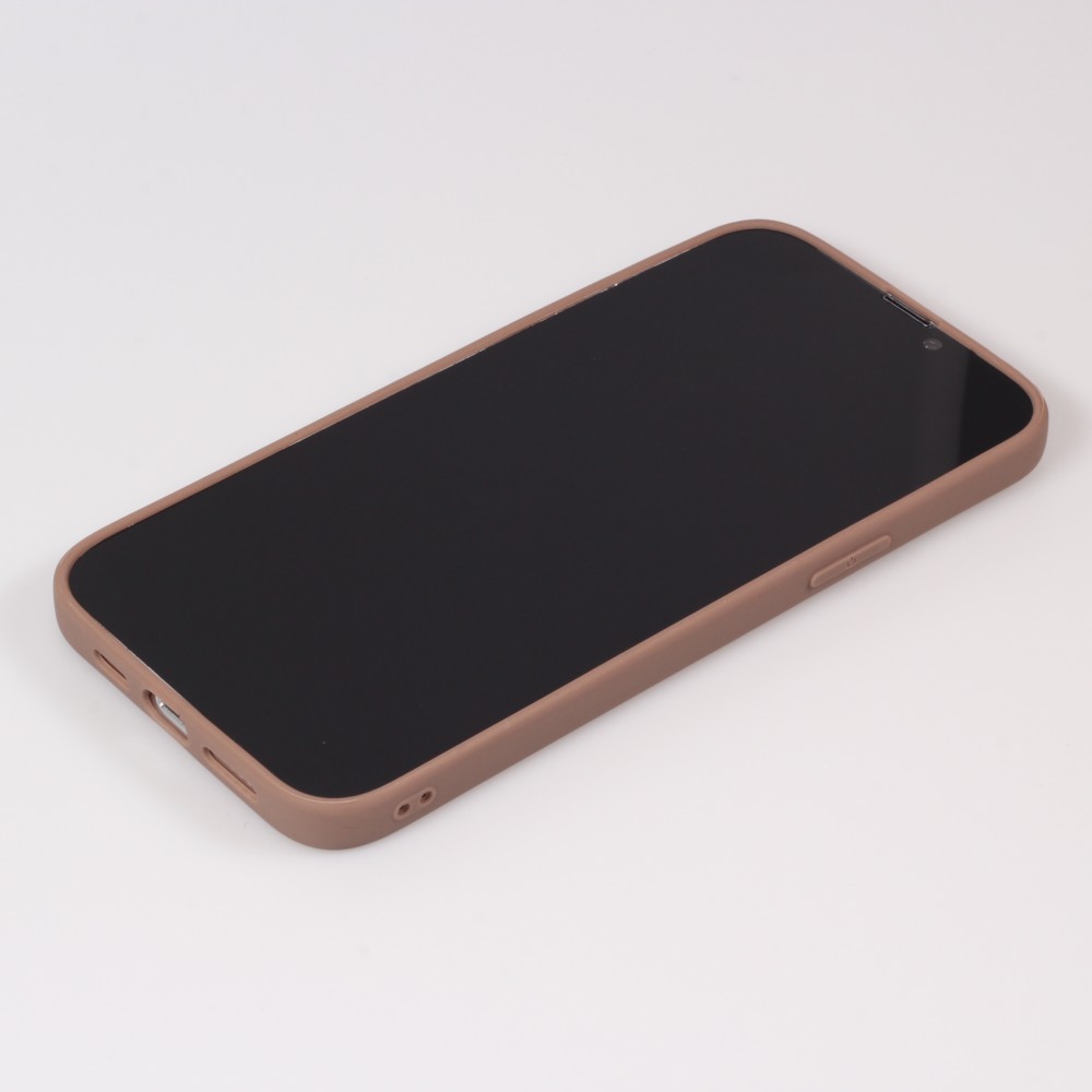 iPhone 15 Pro Max Case Hülle - Silikon Mat - Braun